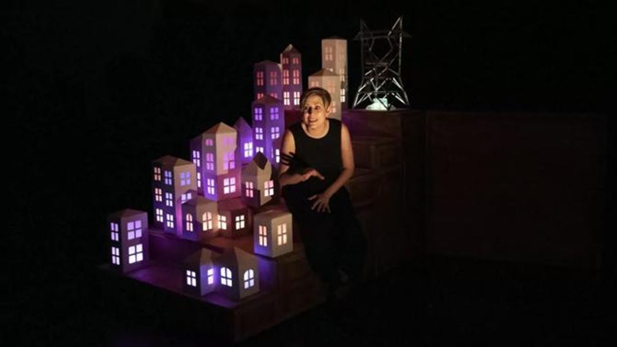 Detalle del espectáculo de teatro familiar.