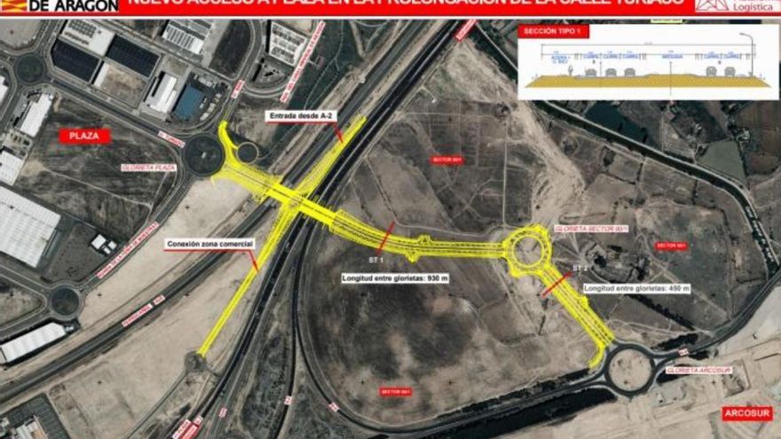 Impulso al esperado acceso norte de la Plataforma Logística de Zaragoza, que entrará en servicio en 2027