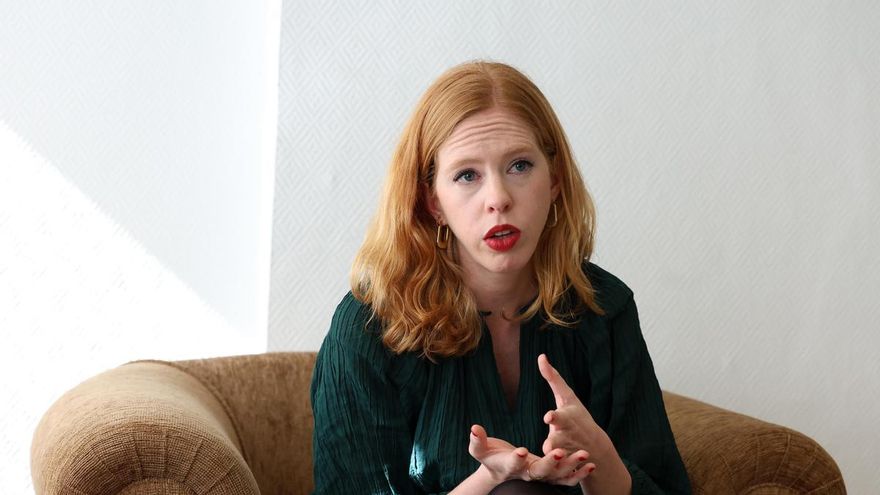 La secretaria de Organización de Podemos, Lilith Verstrynge, durante la entrevista con elDiario.es.