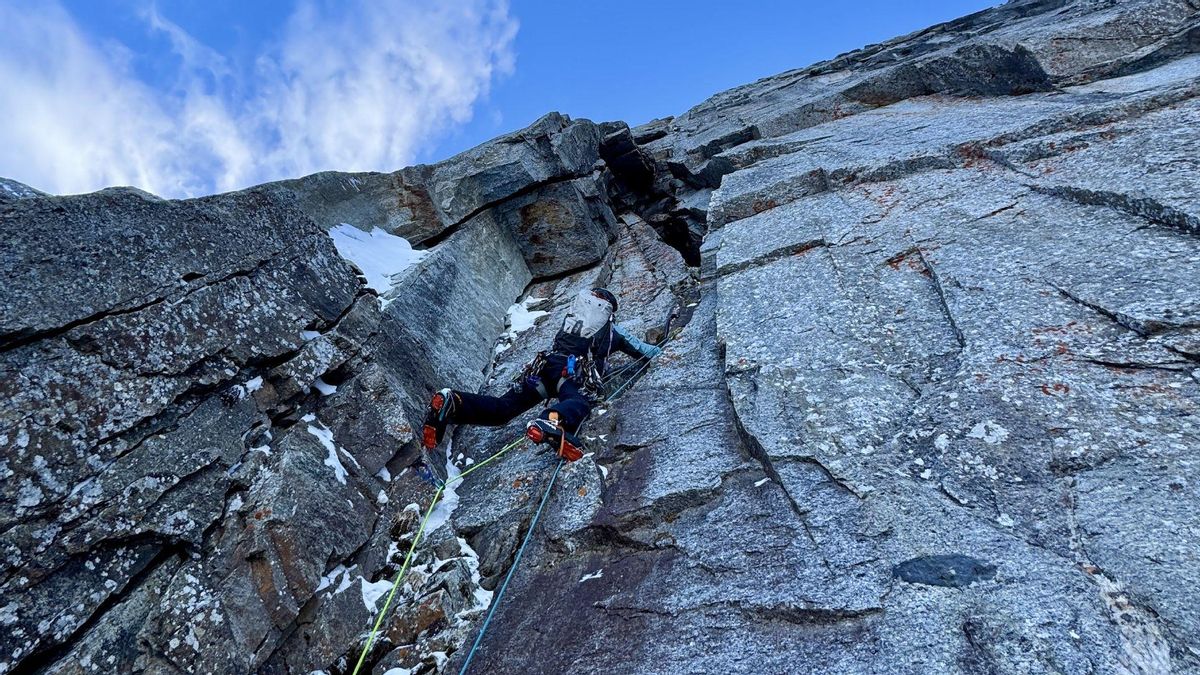 Primera ascensión invernal de 'Schutzengelweg' en la cara norte del Sagwandspitze