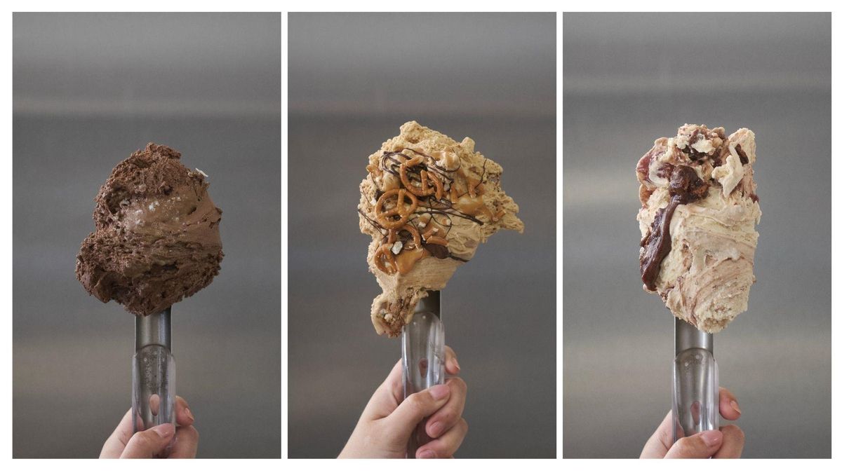 Algunos de los sabores de helado que se pueden encontrar en Lolli Gelato