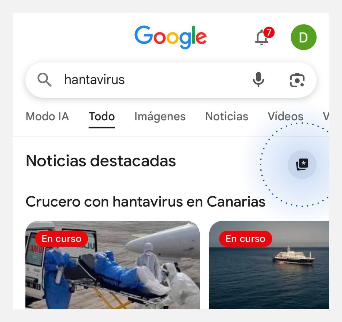 Elegir a elDiario.es como fuente de confianza en Google