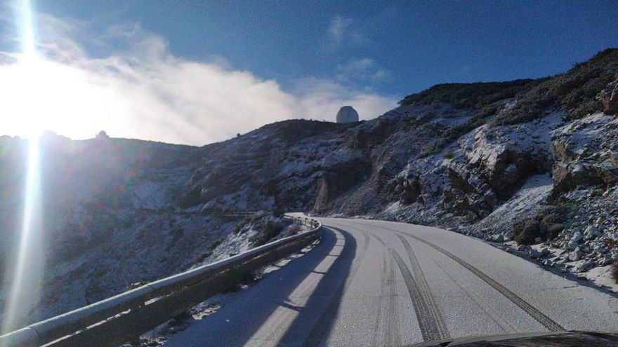 Las cumbres de La Palma se vuelven a vestir de blanco