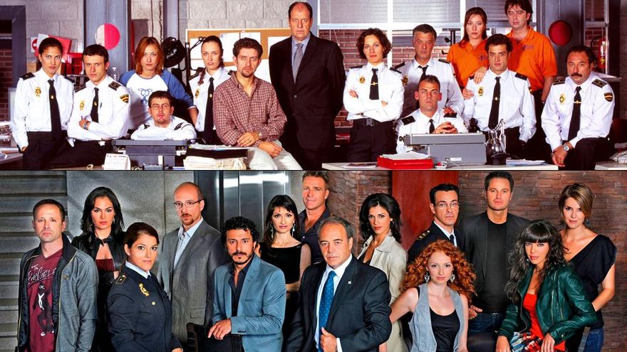 Policías (arriba) /  El comisario (abajo)