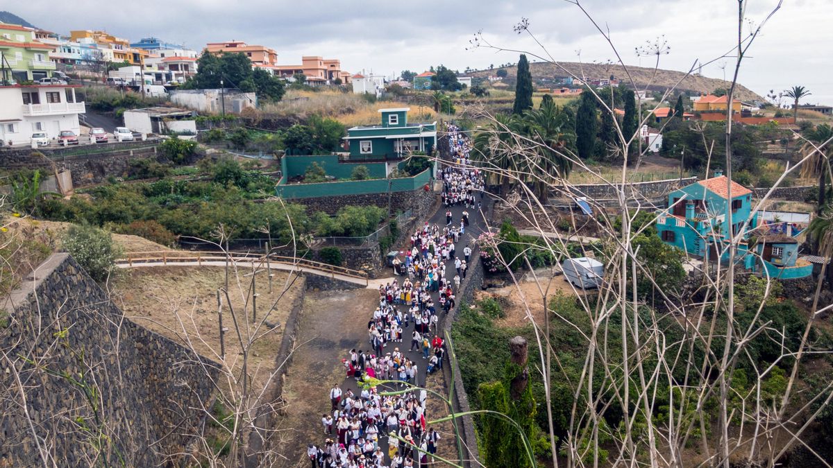 Imagen de archivo  de la Romería Escolar del Día de Canarias  de la Escuelas Unitarias de La Palma,