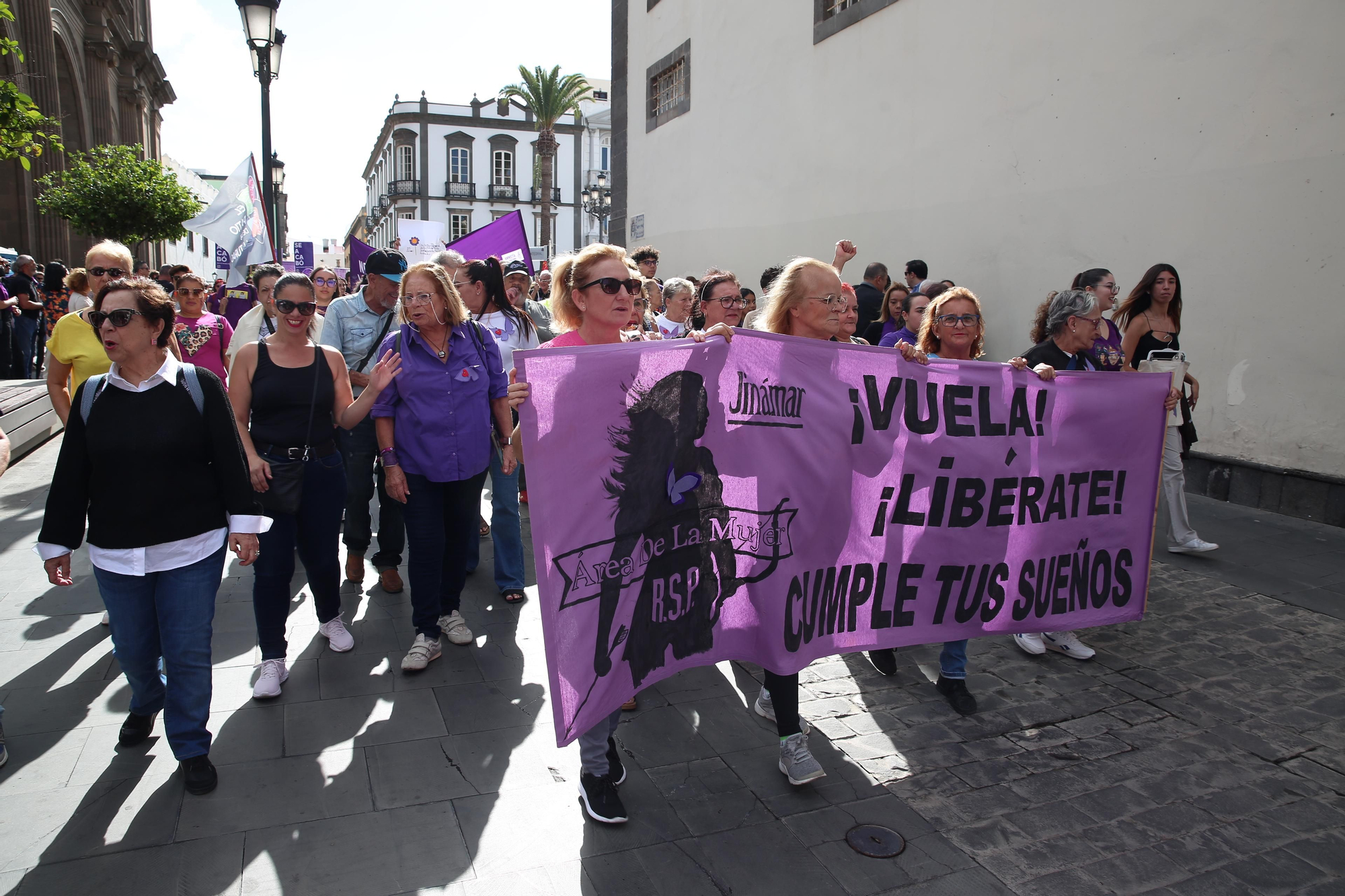 Así se vivió en Gran Canaria la manifestación por el 25N, Día contra la Violencia Machista