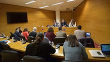 Tomás Lozano, director de la central nuclear de Cofrentes, en su pasada comparecencia en las Corts