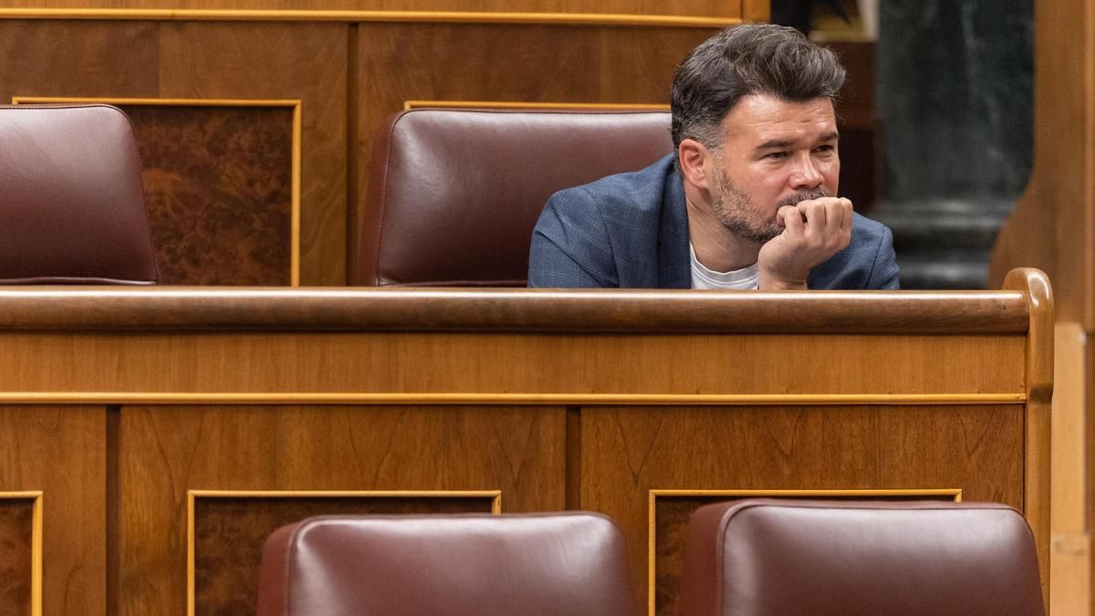 Gabriel Rufián, durante un Pleno en el Congreso