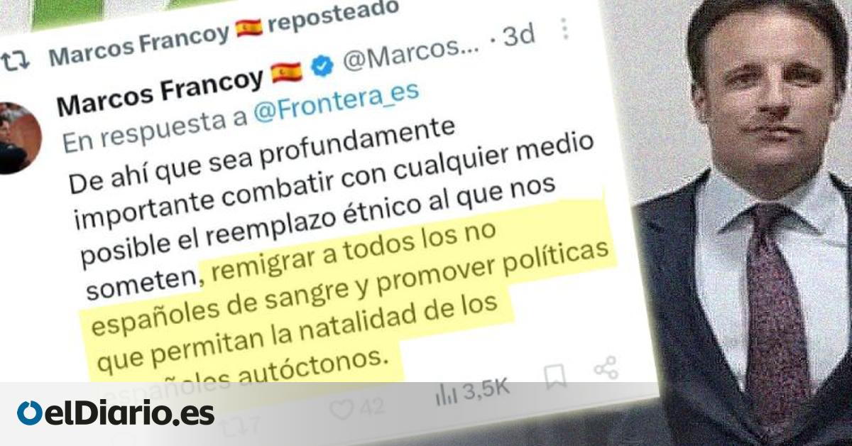 Vox Aragón da marcha atrás y destituye como asesor en las Cortes al alto cargo que lanzó mensajes nazis y racistas en X