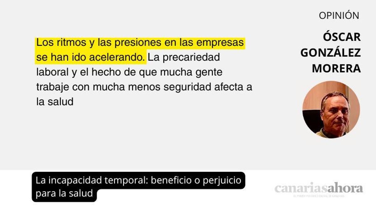 La incapacidad temporal: beneficio o perjuicio para la salud