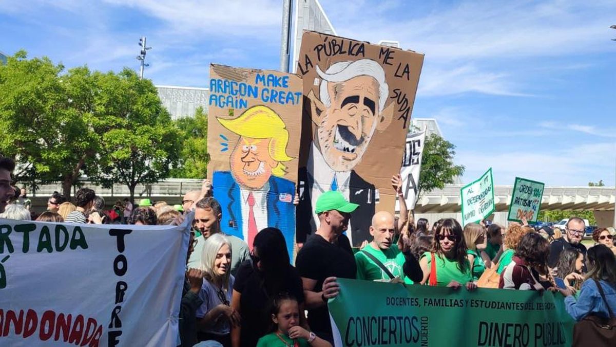 Arranca la huelga educativa de Aragón: "La concertada no garantiza la igualdad de oportunidades"