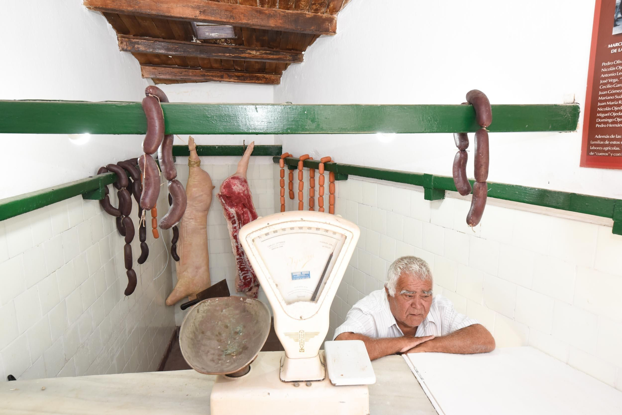 Recreación de la antigua carnicería de La Aldea.