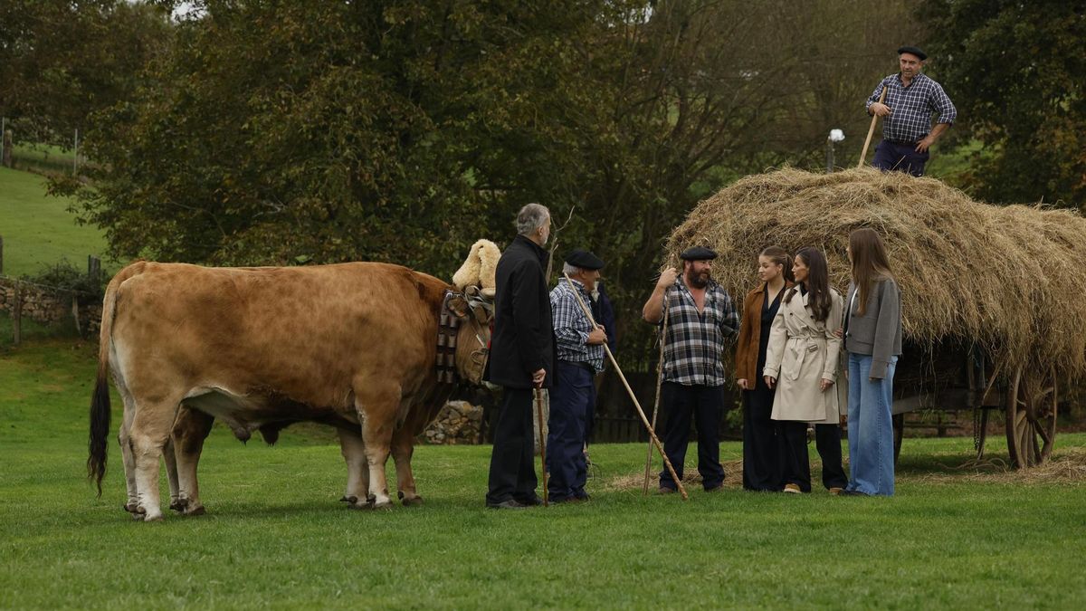La Familia Real de visita en Valdesoto, en el concejo de Siero