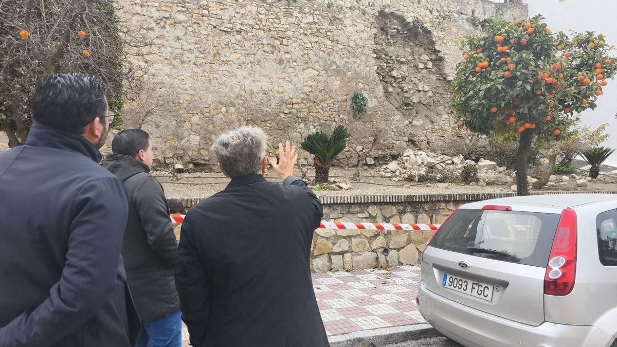 Visita a la zona del derrumbe.