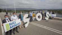 Protesta de alcaldes gallegos y portugueses en la frontera