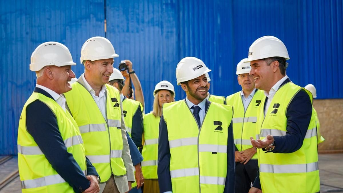 Balenciaga celebra la puesta de quilla del primer buque construido tras el concurso de acreedores y la venta