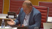 José Manuel Orengo, en el Congreso en su declaración sobre el caso Crespo Gomar.