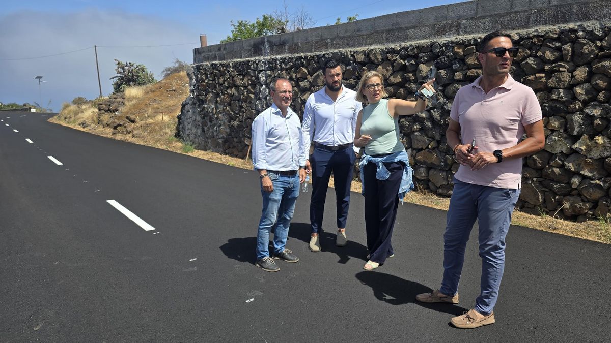 El Cabildo concluye las obras de mejora de dos vías “fundamentales” para el sector primario de Tijarafe.