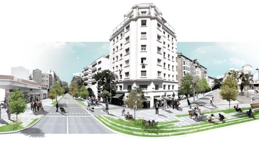 Recreación del proyecto que incluye la calle de Lope de Haro