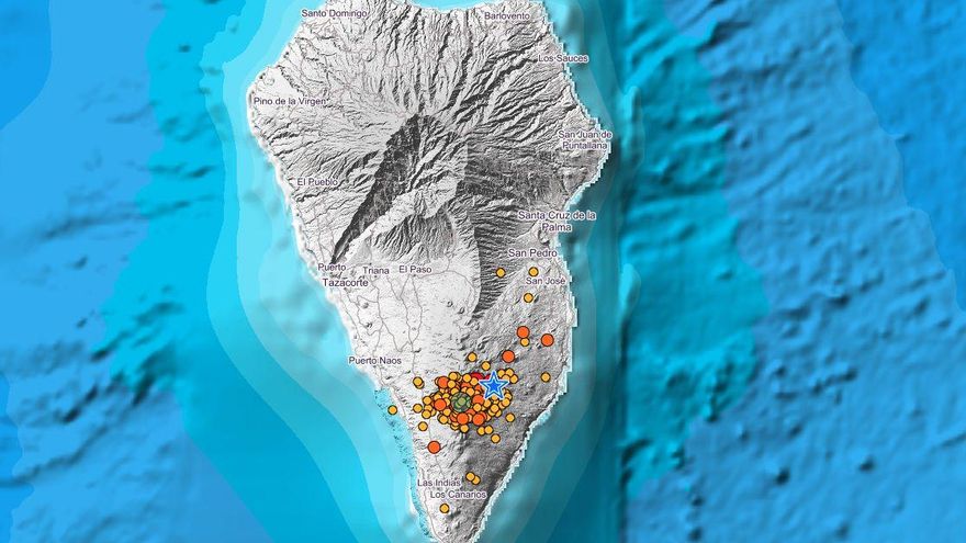 Casi 70 terremotos sacuden La Palma en las primeras horas de este lunes
