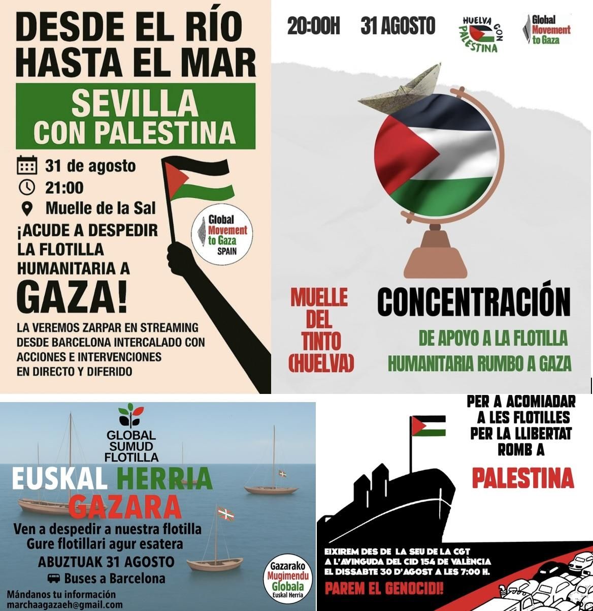 Convocatorias de solidaridad con Palestina este fin de semana.
