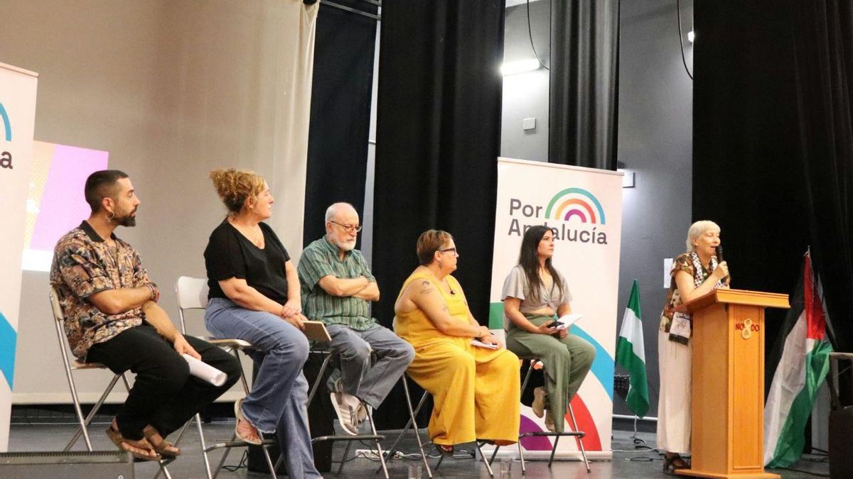 Representantes de movimientos sociales durante el lanzamiento de la coalición celebrado en Sevilla