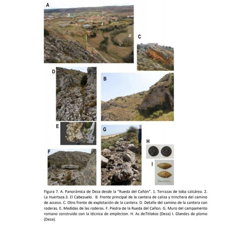 Fotografías con detalles de la excavación