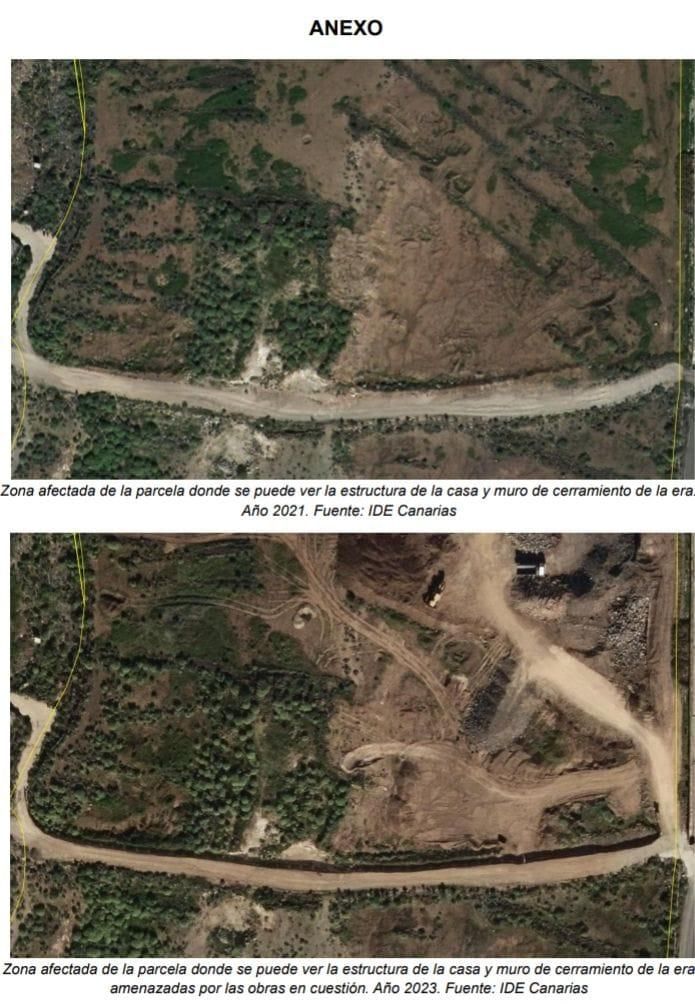 La zona afectada por el proyecto fotovoltaico en Granadilla.