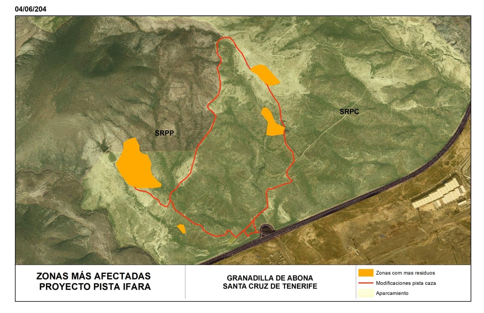 Mapa de los daños constatados por el colectivo Imastanen.