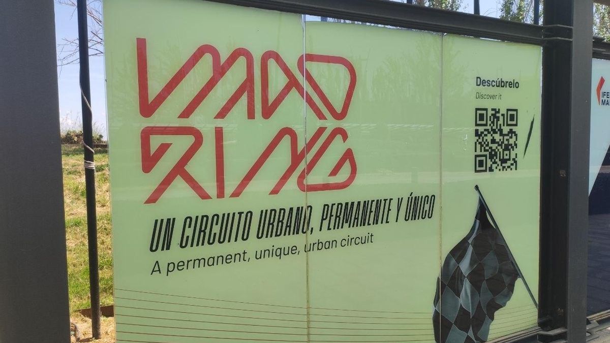 Un cartel en los alrededores de Ifema destaca el carácter "permanente" de Madring.