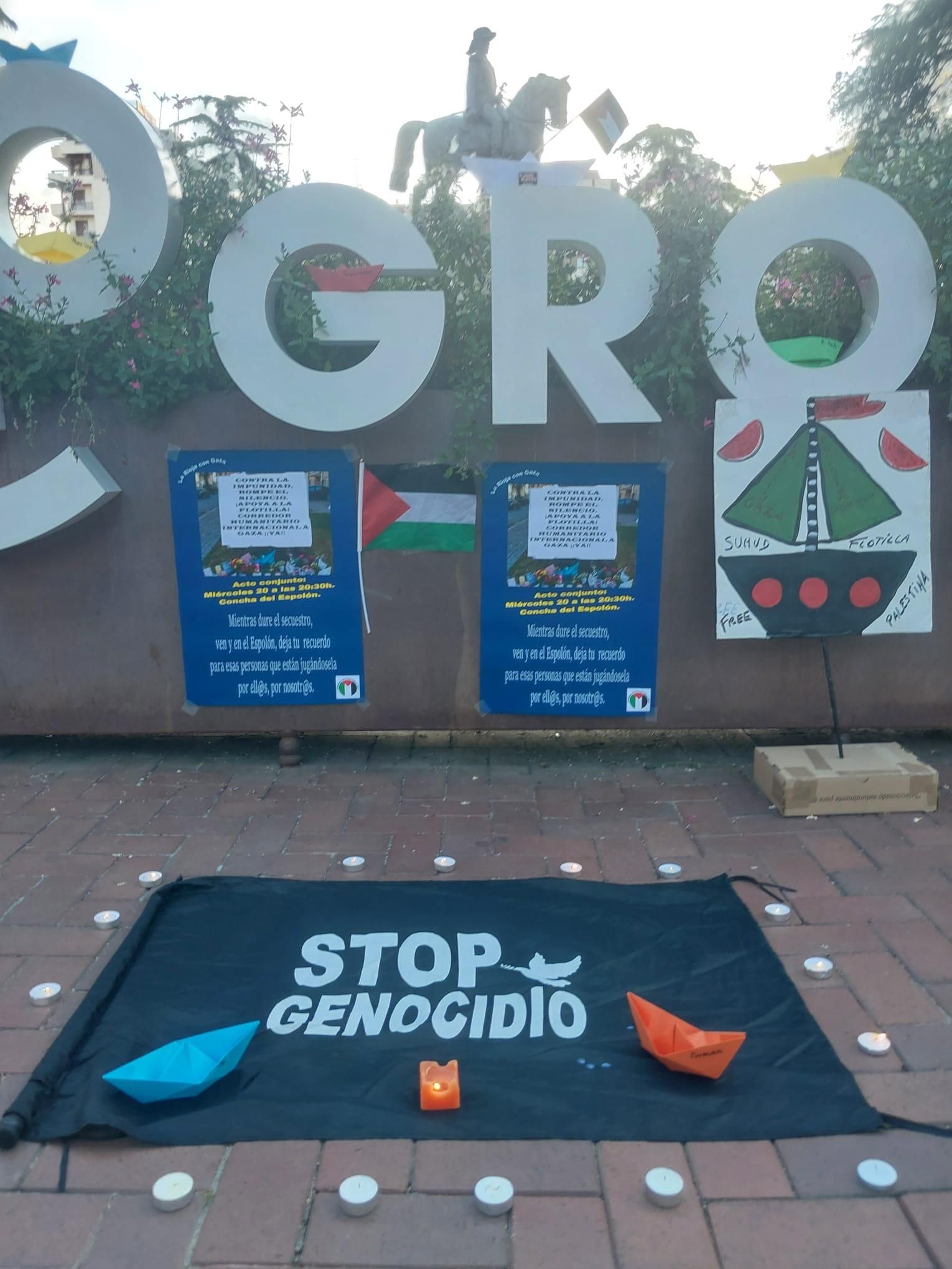 Movilización por la Flotilla de Gaza en Logroño