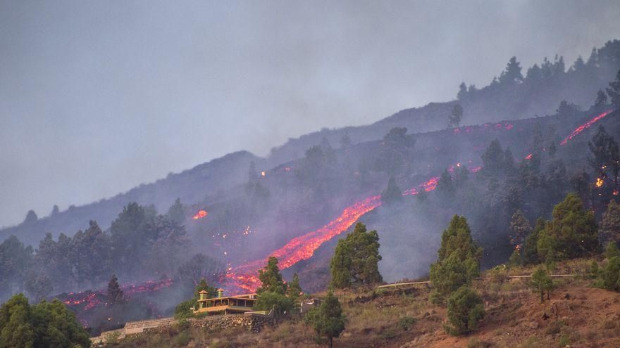 El río de lava tras la erupción del volcán de La Palma