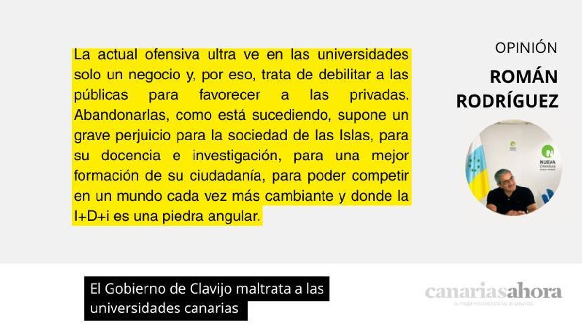 El Gobierno de Clavijo maltrata a las universidades canarias