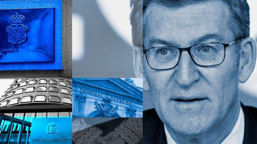 Feijóo, el PP y el Poder Judicial: denuncia su "control" por el Gobierno mientras bloquea su renovación