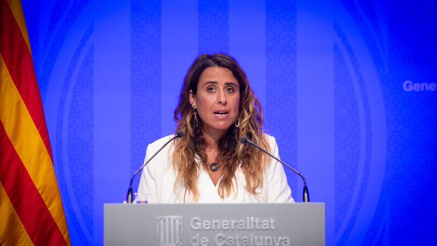 La portavoz del Govern, Patrícia Plaja, en rueda de prensa tras el Consell Executiu.