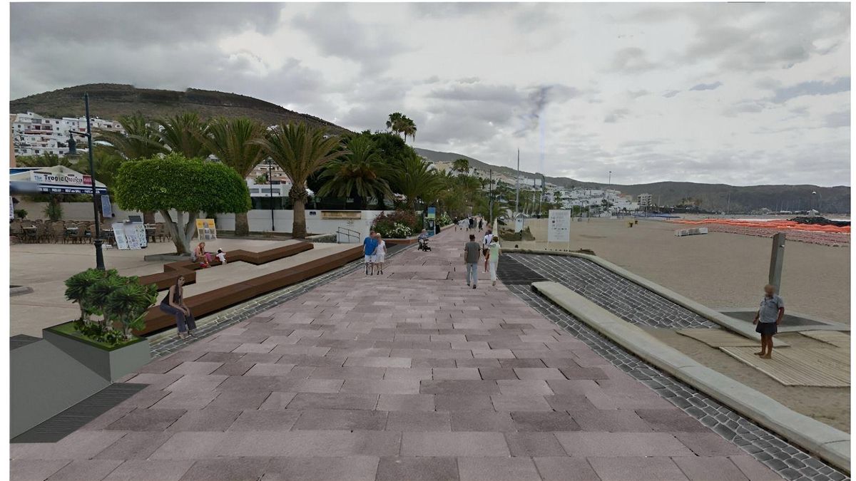Más de tres millones de euros cuesta renovar el paseo marítimo de la playa de Las Vistas en Arona