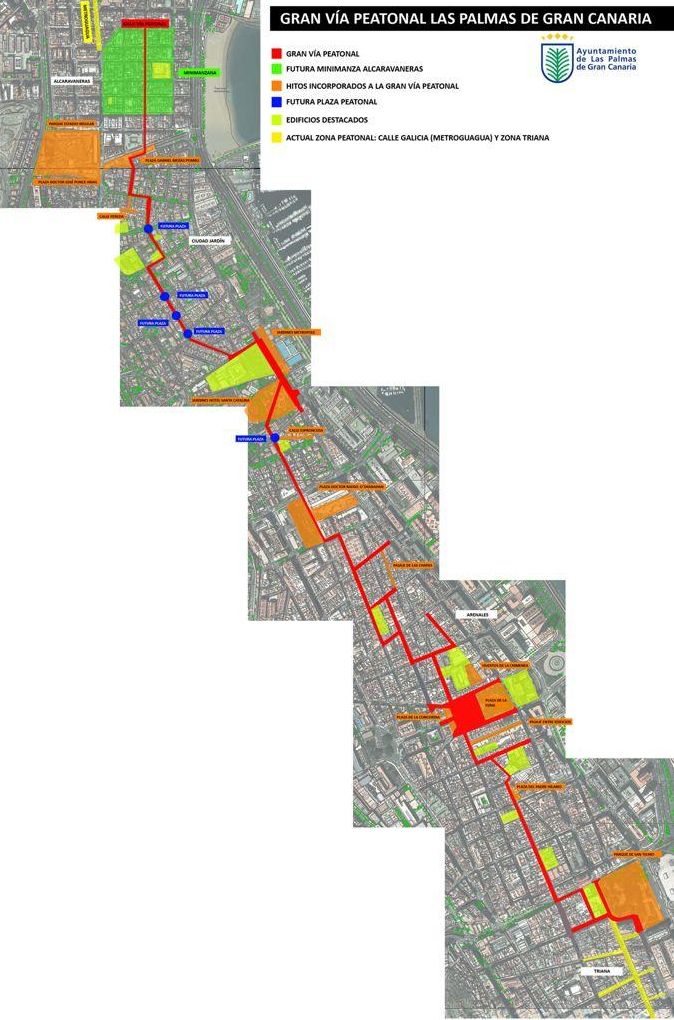 Detalle del proyecto Gran Vía Peatonal
