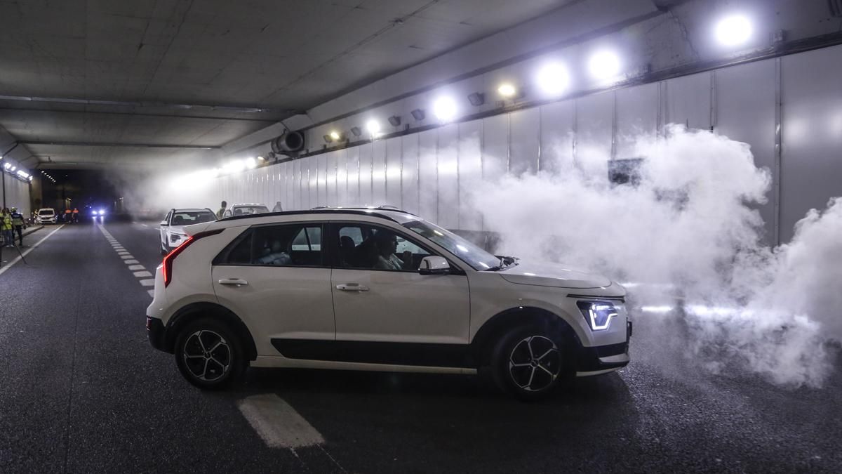 Simulacro de accidente en el túnel de los omeyas