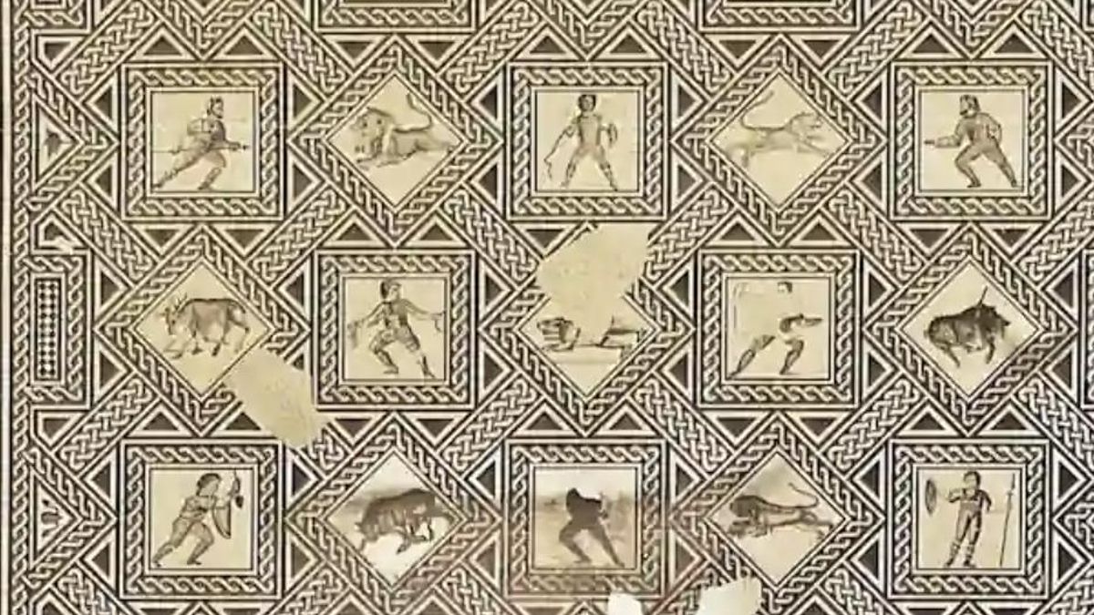 La historia del mosaico queda marcada por hallazgo y destrucción