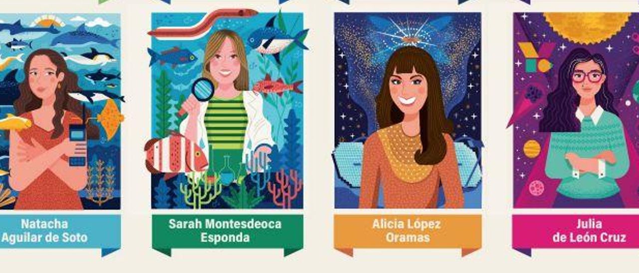 Científicas que se visibilizan en 'Canarias con Ciencia'.