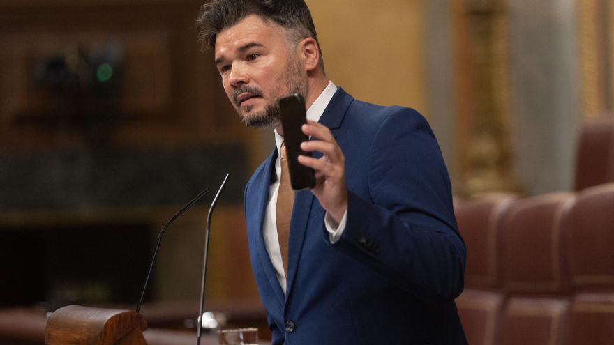 El portavoz de ERC en el Congreso, Gabriel Rufián.