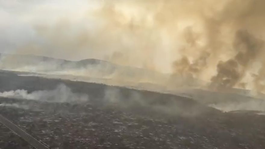 Superficie afectada en Izaña por el incendio de Tenerife