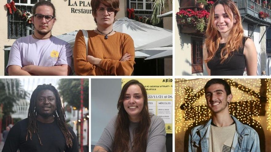 Ángela, Darío, Ruth y las voces de la juventud de La Palma que quiere oportunidades en su isla
