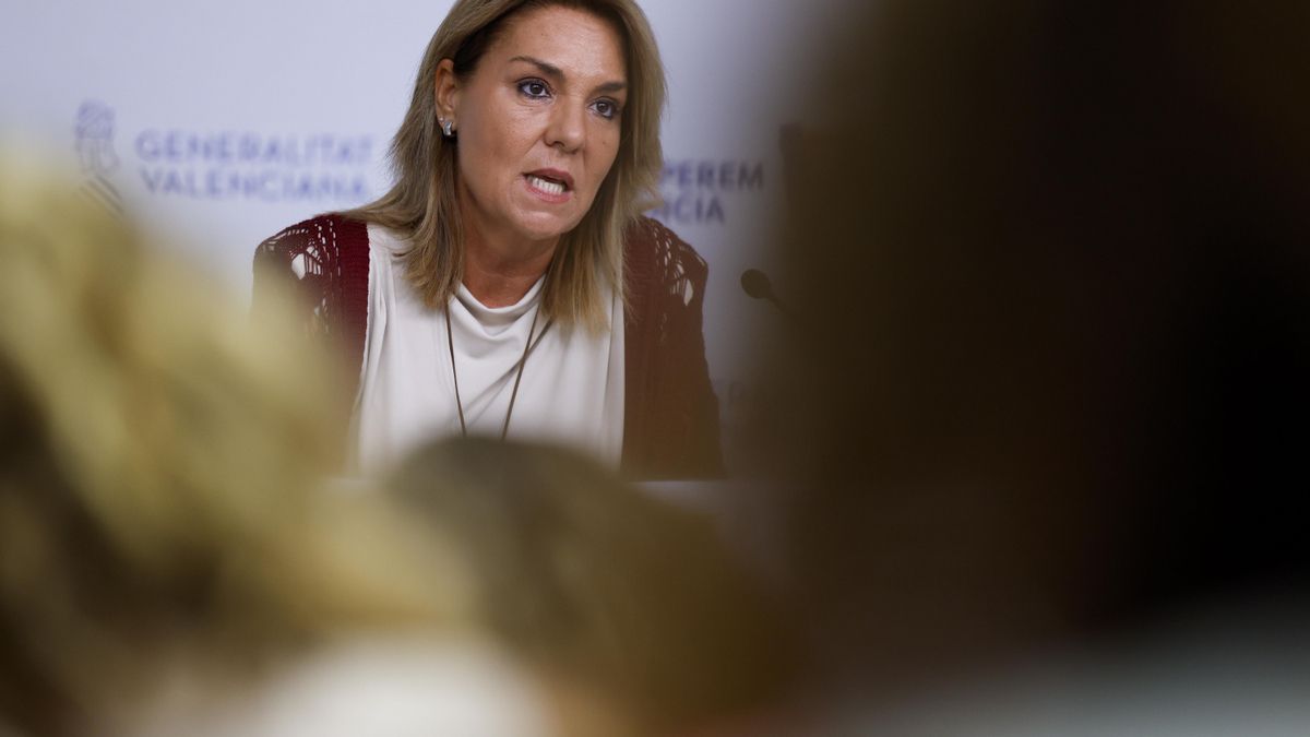 La vicepresidenta y portavoz del Consell, Susana Camarero, durante la rueda de prensa ofrecida tras el pleno del Consell celebrado el pasado viernes.
