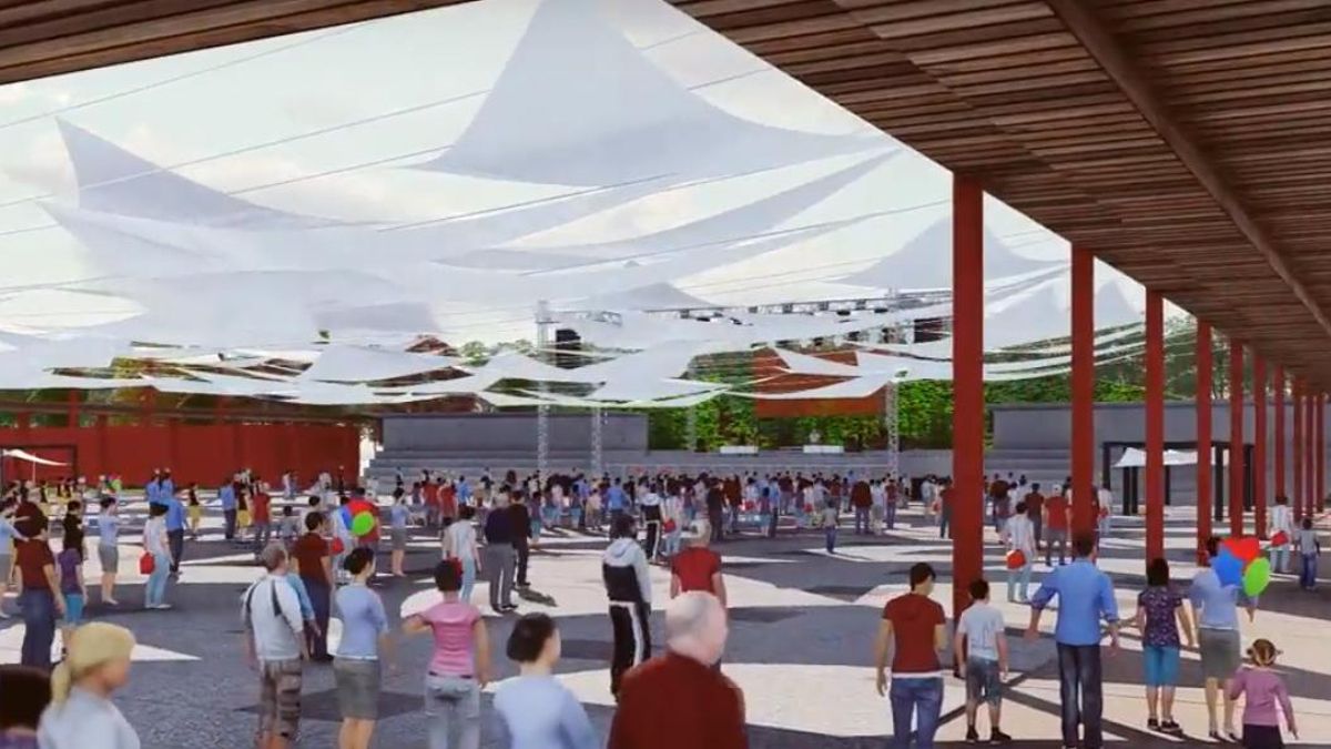 Vecinos de Chamberí se manifiestan para reclamar al Canal de Isabel II las sombras prometidas en su gran parque público