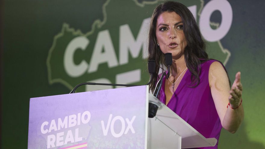 La candidata de Vox a la presidencia de la Junta de Andalucía, Macarena Olona.