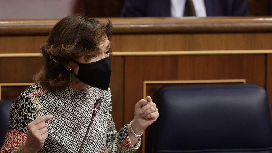 La vicepresidenta primera y ministra de la Presidencia, Relaciones con las Cortes y Memoria Democrática, Carmen Calvo. Foto de archivo.