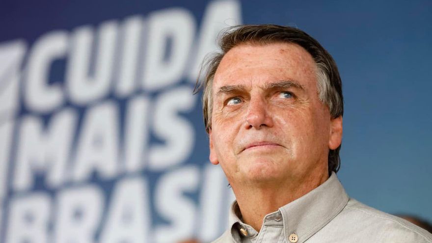 Jair Bolsonaro el 29 de junio en un acto