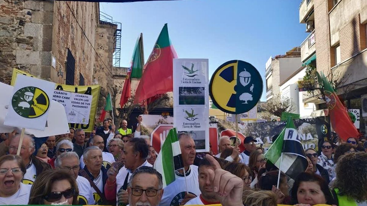 Protesta en Mérida a principios de 2019 contra el permiso de explotación minera