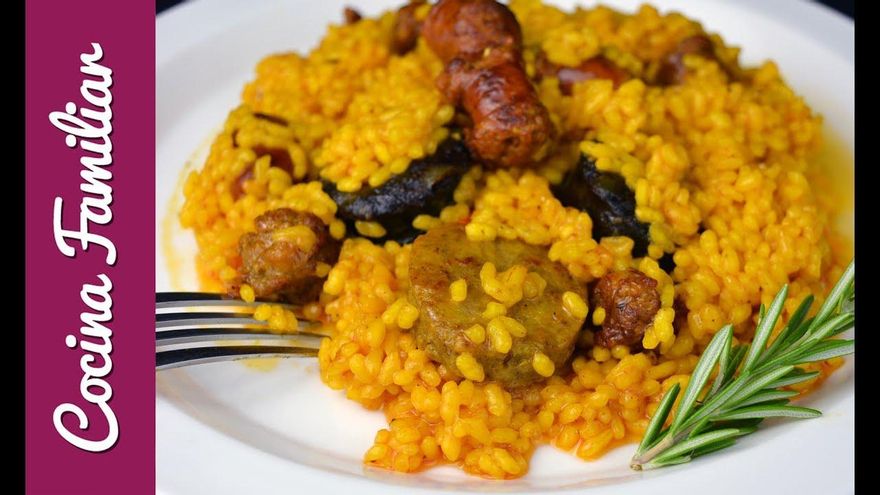 Arroz con butifarra y salchichas